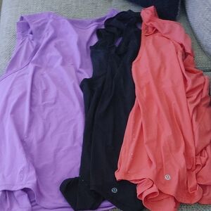 lululemon athletica Purple and Pink Sleeveless Polo Bodysuit